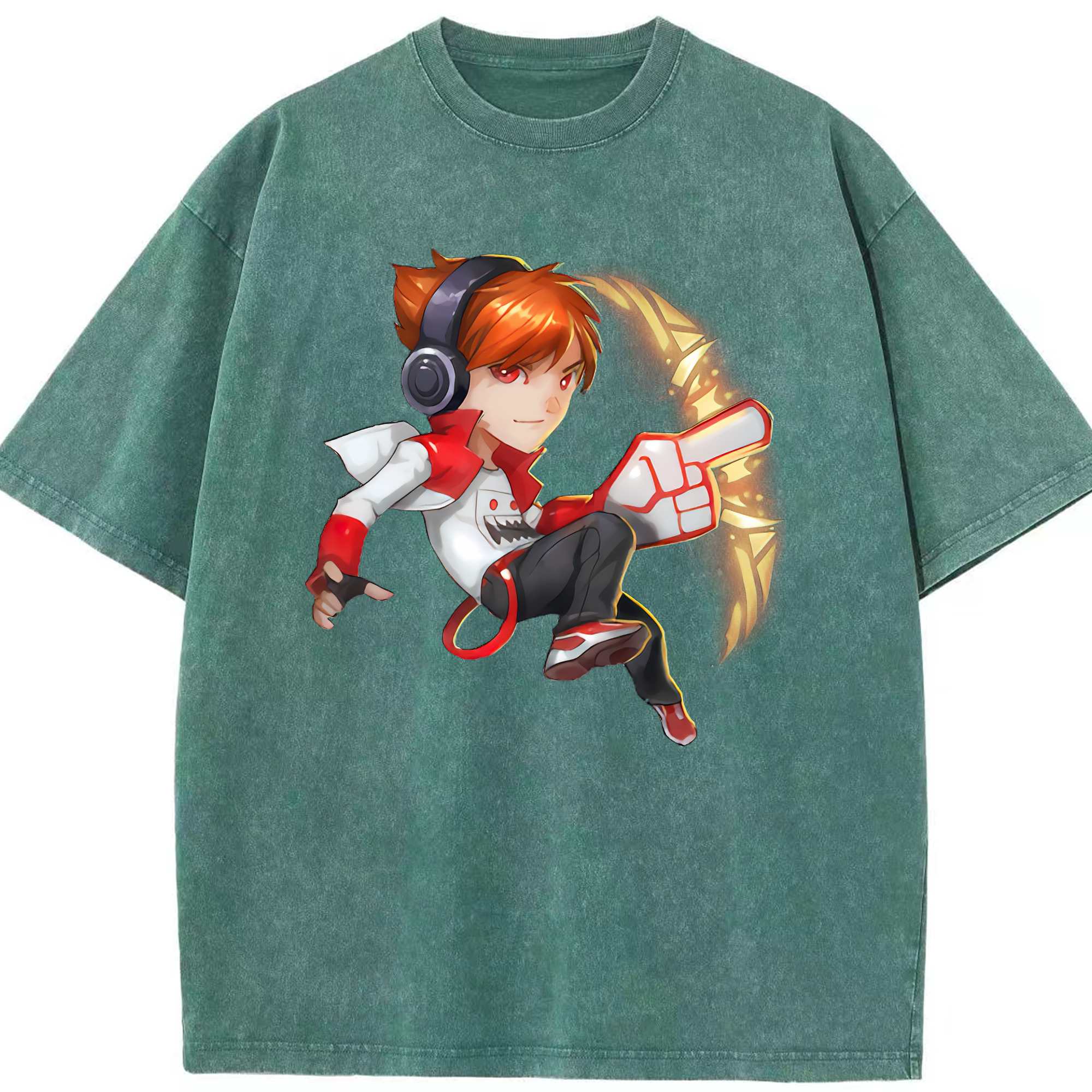 リーグ・オブ・レジェンド League of Legends LOL 綿100% ヴィンテージ風 半袖Tシャツ（フロントプリント）